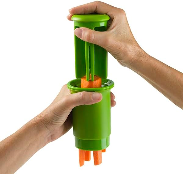 Everyday Fruit and Vegetable Divider - Cuts smaller fruits and vegetables into quarters, perfect for meal prep and sheet pan meals, slices safely and mess-free