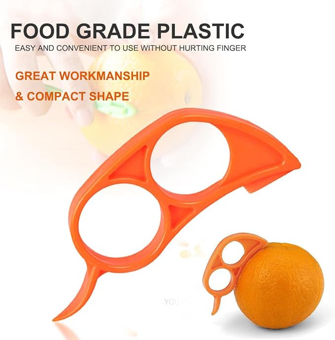 Orange Peeler Tools Citrus Peel Cutter Plastic Easy Fruit Vegetable Slicer Cutter Lemon Peeler Opener Remover Fruit Tools Kitchen Accessory Knife Cooking Tool Kitchen Gadgets Peelers,3 Pack