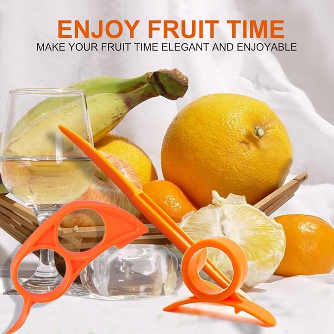 Orange Peeler Tools Citrus Peel Cutter Plastic Easy Fruit Vegetable Slicer Cutter Lemon Peeler Opener Remover Fruit Tools Kitchen Accessory Knife Cooking Tool Kitchen Gadgets Peelers,3 Pack
