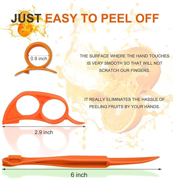 Orange Peeler Tools Citrus Peel Cutter Plastic Easy Fruit Vegetable Slicer Cutter Lemon Peeler Opener Remover Fruit Tools Kitchen Accessory Knife Cooking Tool Kitchen Gadgets Peelers,3 Pack