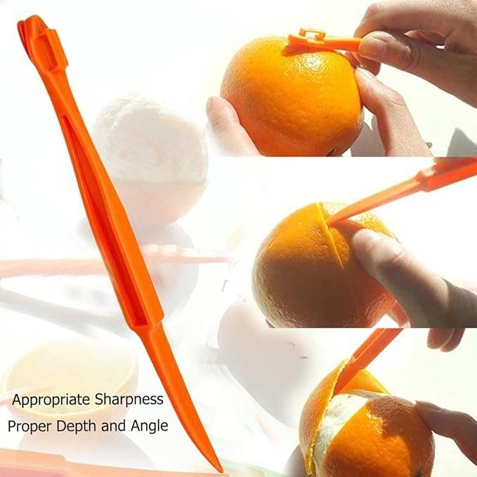 Orange Peeler Tools Citrus Peel Cutter Plastic Easy Fruit Vegetable Slicer Cutter Lemon Peeler Opener Remover Fruit Tools Kitchen Accessory Knife Cooking Tool Kitchen Gadgets Peelers,3 Pack