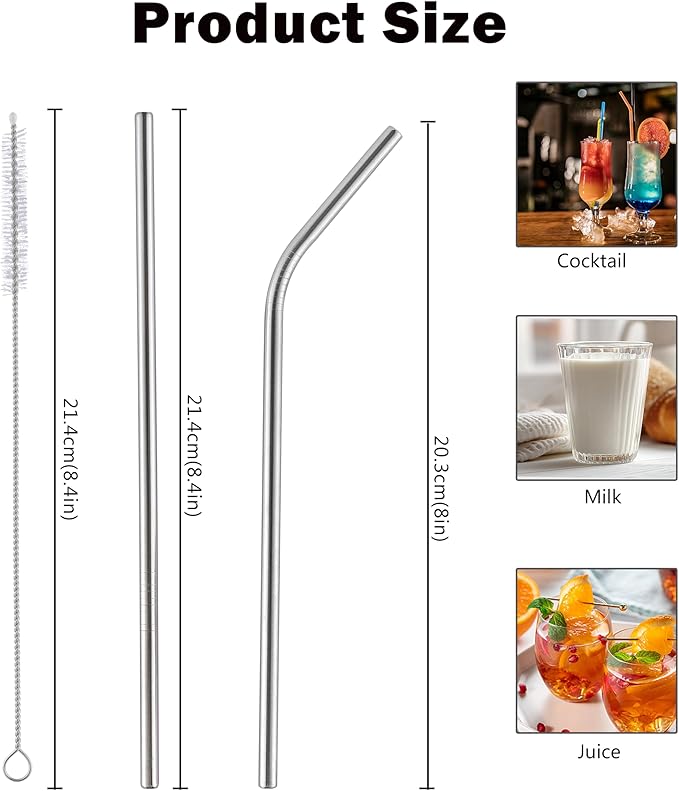 Coconut Opener Tool Set for Green Fresh Coconut, Manual Cutter, Straw Hole Puncher with 4 PCS Reusable Straws & Brush