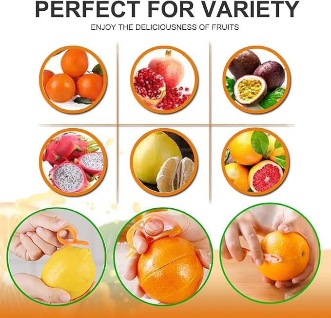 Orange Peeler Tools Citrus Peel Cutter Plastic Easy Fruit Vegetable Slicer Cutter Lemon Peeler Opener Remover Fruit Tools Kitchen Accessory Knife Cooking Tool Kitchen Gadgets Peelers,3 Pack