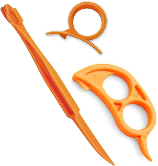 Orange Peeler Tools Citrus Peel Cutter Plastic Easy Fruit Vegetable Slicer Cutter Lemon Peeler Opener Remover Fruit Tools Kitchen Accessory Knife Cooking Tool Kitchen Gadgets Peelers,3 Pack