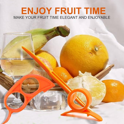 Orange Peeler Tools Citrus Peel Cutter Plastic Easy Fruit Vegetable Slicer Cutter Lemon Peeler Opener Remover Fruit Tools Kitchen Accessory Knife Cooking Tool Kitchen Gadgets Peelers,3 Pack