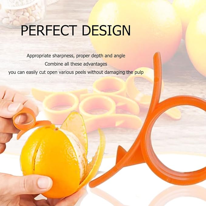Orange Peeler Tools Citrus Peel Cutter Plastic Easy Fruit Vegetable Slicer Cutter Lemon Peeler Opener Remover Fruit Tools Kitchen Accessory Knife Cooking Tool Kitchen Gadgets Peelers,3 Pack