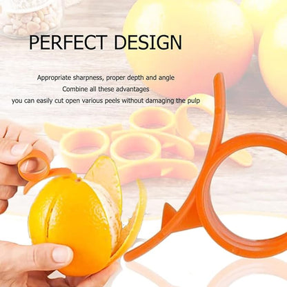 Orange Peeler Tools Citrus Peel Cutter Plastic Easy Fruit Vegetable Slicer Cutter Lemon Peeler Opener Remover Fruit Tools Kitchen Accessory Knife Cooking Tool Kitchen Gadgets Peelers,3 Pack