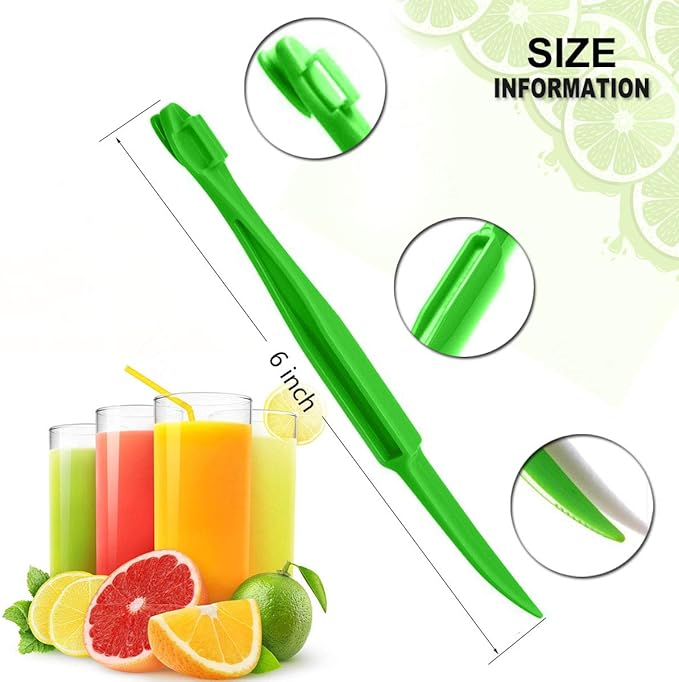 Orange Peeler Citrus Peel Cutter - Plastic Fruit Slicer Lemon Opener Remover - Fruit &amp; Vegetable Tools - Kitchen Accessories Cooking Knife Gadget - Green, 2 Pack