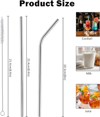 Coconut Opener Tool Set for Green Fresh Coconut, Manual Cutter, Straw Hole Puncher with 4 PCS Reusable Straws &amp; Brush